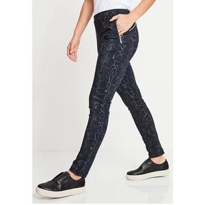 Anatomie Shamira Pull On Zipper Pegging Pant Blue Python New XS